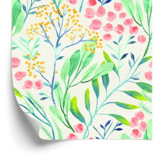 Tapeta Pastelowe Rośliny W Stylu Retro