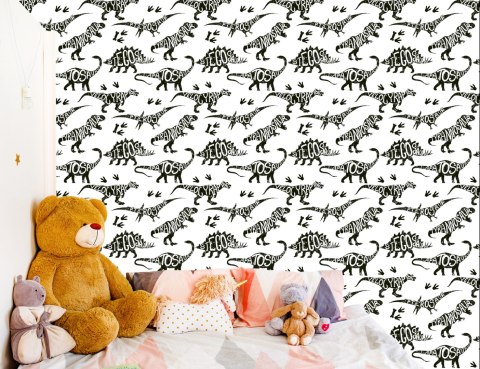 Tapeta Z Dinozaurami, Zwierzęta, Do Pokoju Dziecka Tapeta Z Dinozaurami, Zwierzęta, Do Pokoju Dziecka