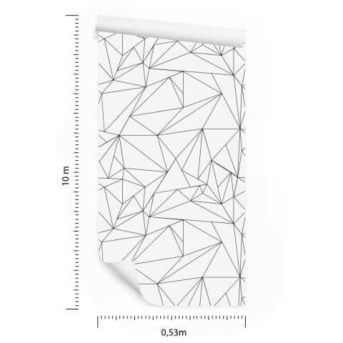 Tapeta Czarno-Biały Wzór Geometryczny