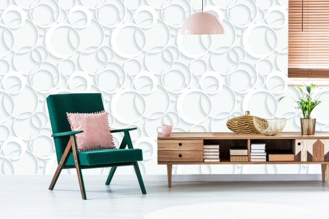 Tapeta Geometryczna-Jasne Okręgi