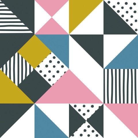 Tapeta Geometryczna - Kolorowe Trójkąty