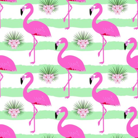 Tapeta Dla Dzieci - Różowe Flamingi