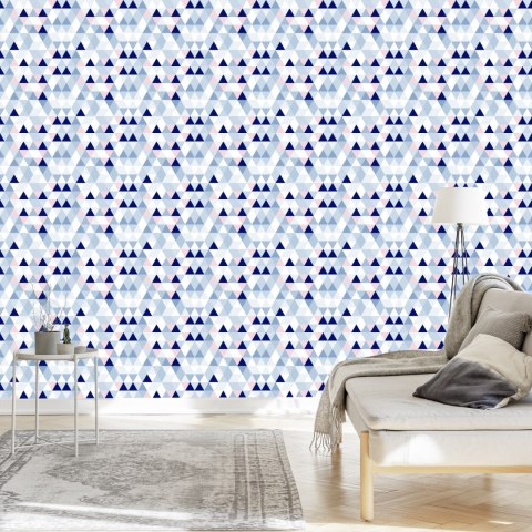 Tapeta Geometryczna - Trójkąty W Pastelowych Barwach