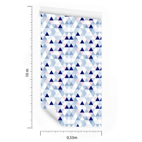 Tapeta Geometryczna - Trójkąty W Pastelowych Barwach
