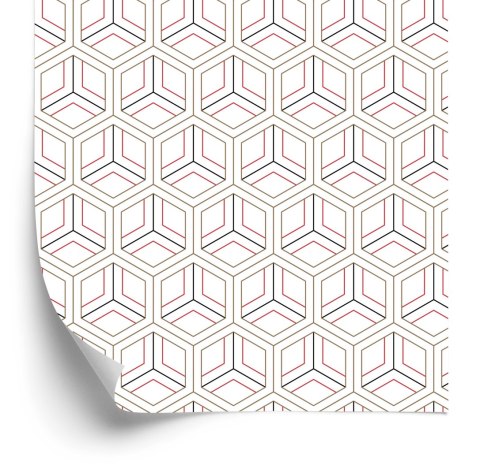 Tapeta Nowoczesny Geometryczny Ornament - Efekt 3D Tapeta Nowoczesny Geometryczny Ornament - Efekt 3D