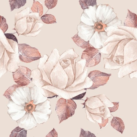 Tapeta Delikatne Kwiaty W Pastelowych Kolorach