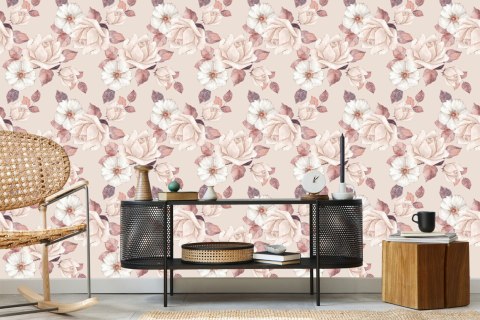 Tapeta Delikatne Kwiaty W Pastelowych Kolorach