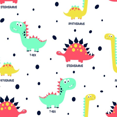 Tapeta Do Pokoju Dziecka Kolorowe Dinozaury Kropki Tapeta Do Pokoju Dziecka Kolorowe Dinozaury Kropki