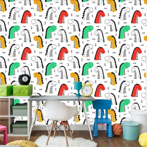 Tapeta Kolorowe Dinozaury