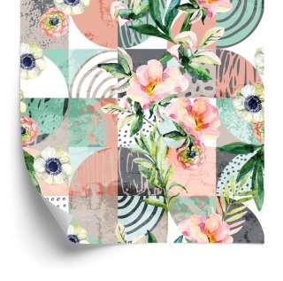 Tapeta Modernistyczny Kwiatowy Patchwork