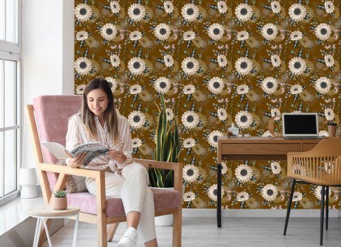 Tapeta Piękne Dzikie Kwiaty