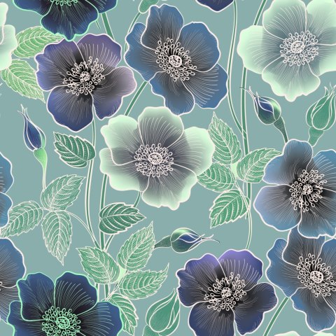 Tapeta Piękne Kwiaty W Stylu Vintage