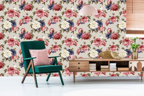 Tapeta Róże Malowane Akwarelą