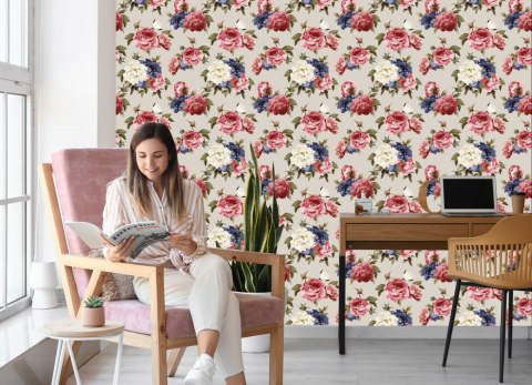 Tapeta Róże Malowane Akwarelą