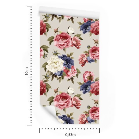 Tapeta Róże Malowane Akwarelą