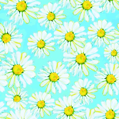 Tapeta Stokrotki Malowane Akwarelą