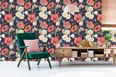 Tapeta Tulipany, Maki, Chabry I Stokrotki