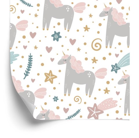 Tapeta Dla Dzieci - Pastelowe Jednorożce