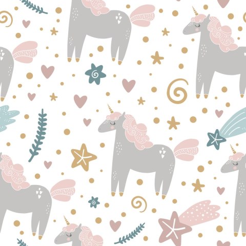 Tapeta Dla Dzieci - Pastelowe Jednorożce