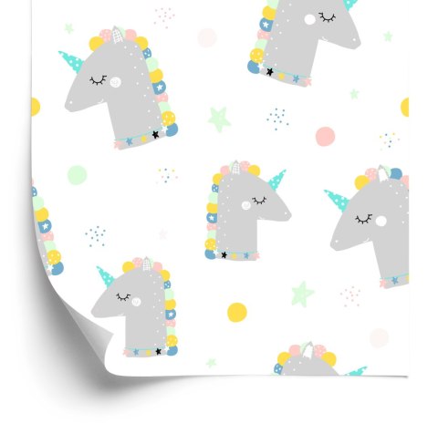 Tapeta Dla Dzieci - Słodkie Śpiące Jednorożce