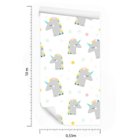 Tapeta Dla Dzieci - Słodkie Śpiące Jednorożce