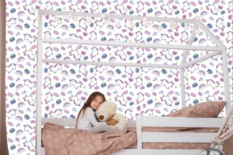 Tapeta Dla Dzieci - Śpiące Jednorożce