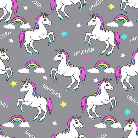 Tapeta Dla Dzieci - Tęczowe Jednorożce