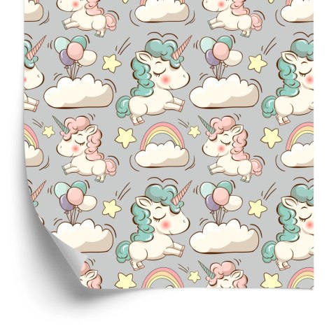 Tapeta Dla Dzieci - Uśmiechnięte Jednorożce