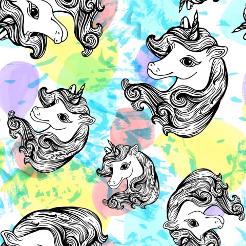 Tapeta Dla Dzieci - Uśmiechnięte Jednorożce