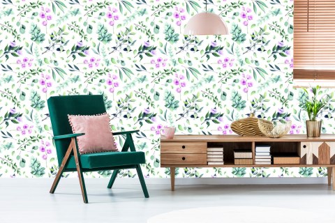 Tapeta Gałązki Z Kwiatami