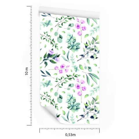 Tapeta Gałązki Z Kwiatami