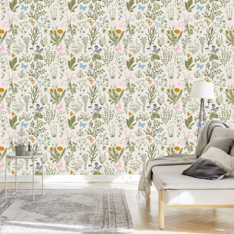 Tapeta Kwiaty Polne Z Jagodami