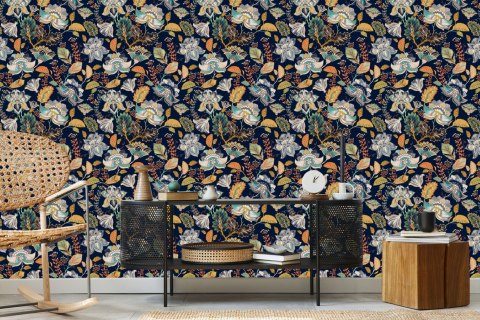 Tapeta Kwiaty W Stylu Folklor