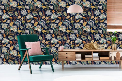 Tapeta Kwiaty W Stylu Folklor