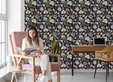 Tapeta Kwiaty W Stylu Folklor