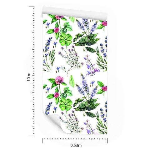 Tapeta Lawenda Z Koniczyną