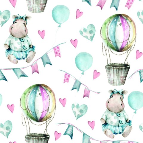 Tapeta Hipopotamy Przy Balonach