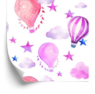 Tapeta W Balony, Gwiazdy, Chmury Pokój Dziecięcy
