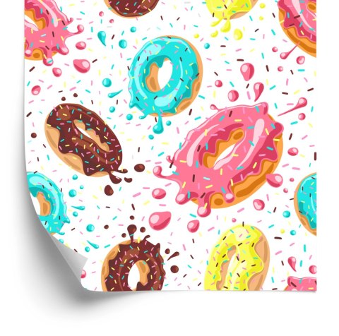 Tapeta Kolorowe Pączki Z Polewą