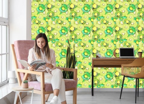 Tapeta Owoce Kiwi Zieleń, Kuchnia Jadalnia