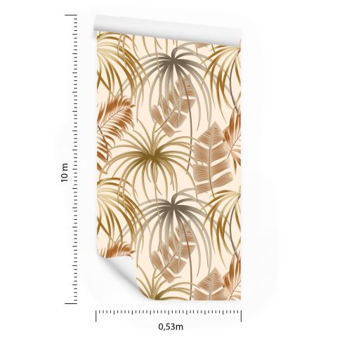 Tapeta Liście W Stylu Boho