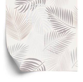Tapeta Szare Liście Boho