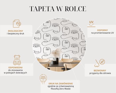 Tapeta Dla Dzieci - Gwiazdki, Chmurki I Śpiące Księżyce