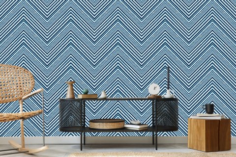 Tapeta Geometryczna - Retro Zygzaki