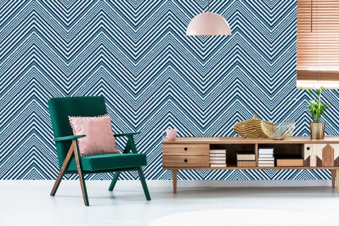 Tapeta Geometryczna - Retro Zygzaki
