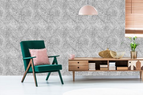Tapeta Geometryczna W Stylu Vintage