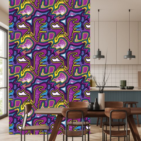 Tapeta Fioletowe Graffiti