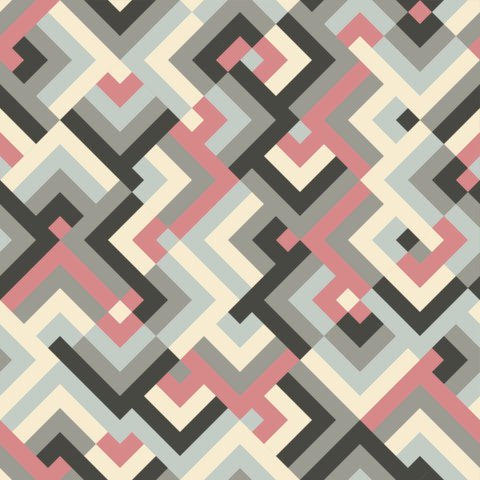 Tapeta Geometryczne Wzory W Stylu Retro