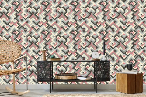 Tapeta Geometryczne Wzory W Stylu Retro