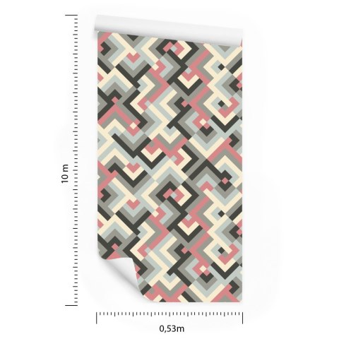 Tapeta Geometryczne Wzory W Stylu Retro